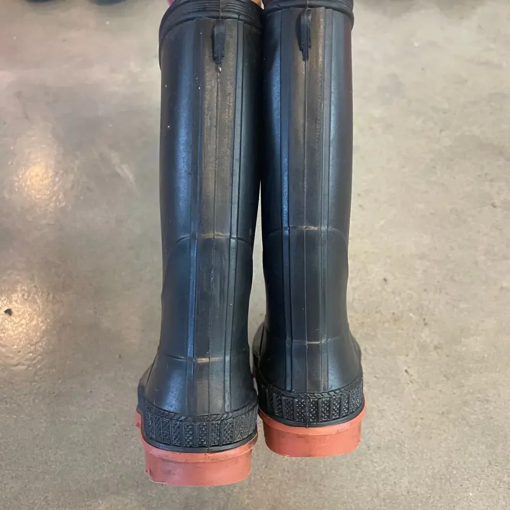 Toddler black industrial high top rain boots size 9 outdoor shoes